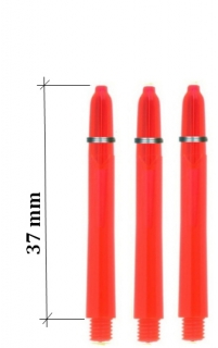 GLOW - POWERDART - SHORT - světle-červené 37 mm