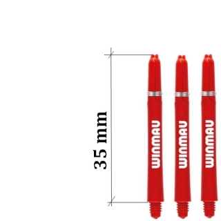 Násadky na šipky Winmau Nylon krátké červené 35 mm