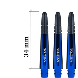 7025-105 Násadky na šipky Winmau Vecta krátké modré 34 mm