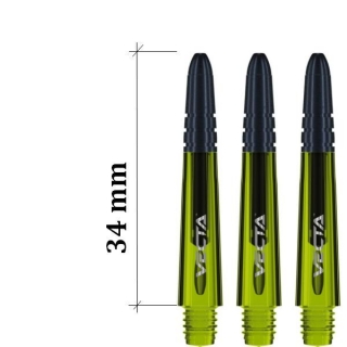 7025-104 Násadky na šipky Winmau Vecta krátké zelené 34 mm