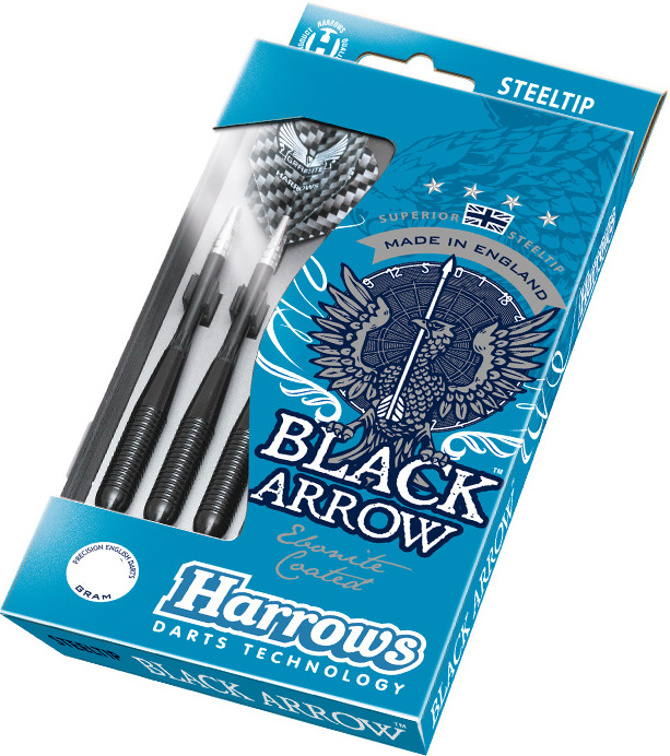 Šipky Harrows - STEELTIP BLACK ARROWS 21 gram