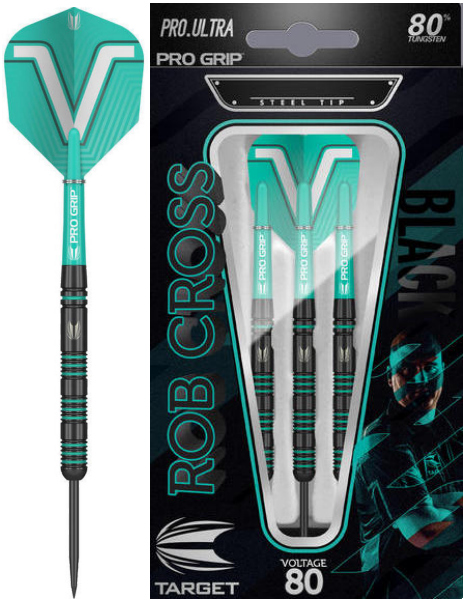Šipky Target - 190010-ROB CROSS BLACK 80% 24 gram