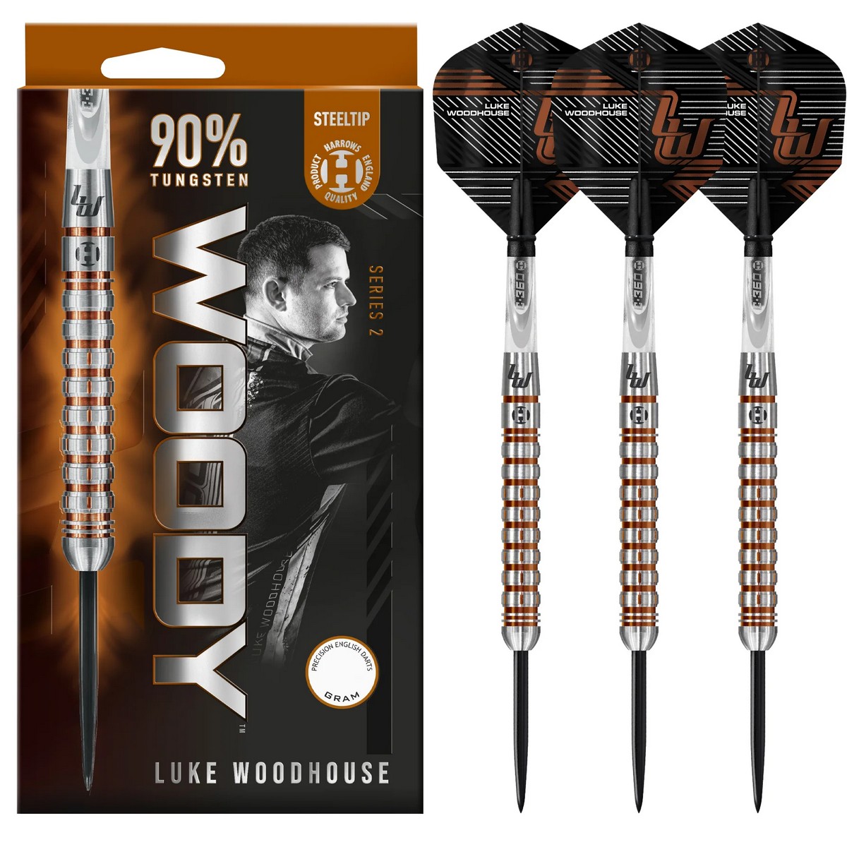 Šipky Harrows-STEELTIP LUKE WOODHOUSE SERIES 2 90% 21 gram