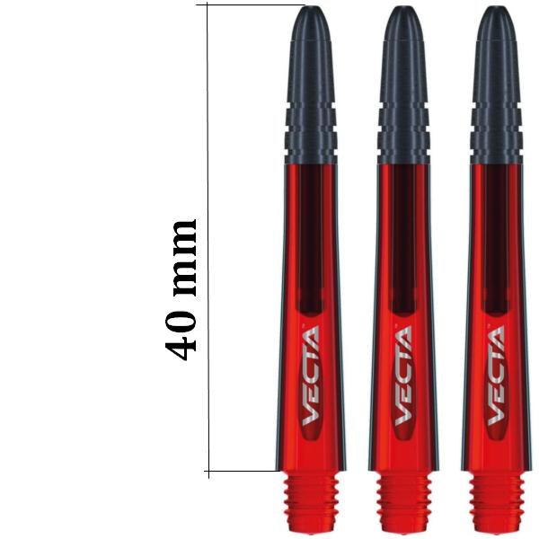 7025-203 Násadky na šipky Winmau Vecta červené 40 mm