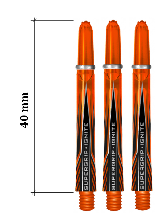 Násadky Harrows - SUPERGRIP IGNITE MIDI ORANŽOVÁ 40 mm