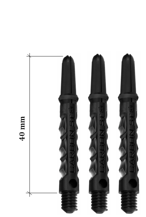 Násadky Harrows - CARBON ST MIDI ČERNÁ 40 mm