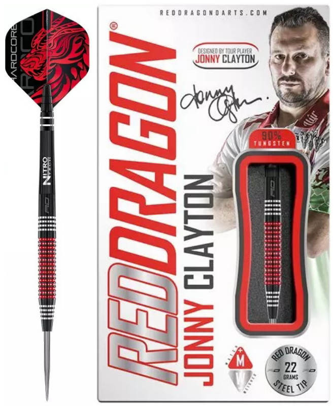 Šípky STEEL RedDragon 2275 Jonny Clayton SE 90% 22 gr .