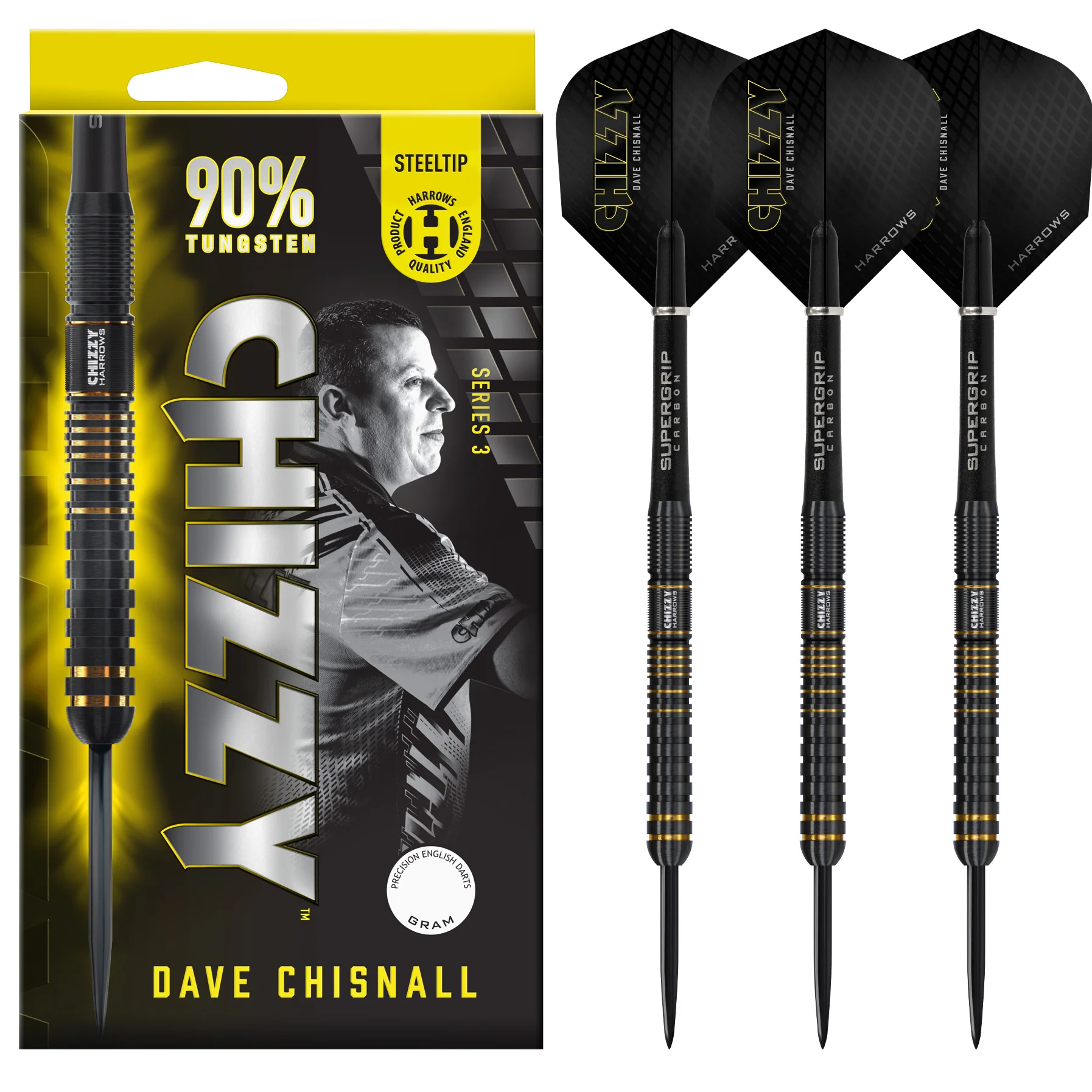 Šipky Harrows-STEELTIP CHIZZY SERIES 3 90% 22 gram