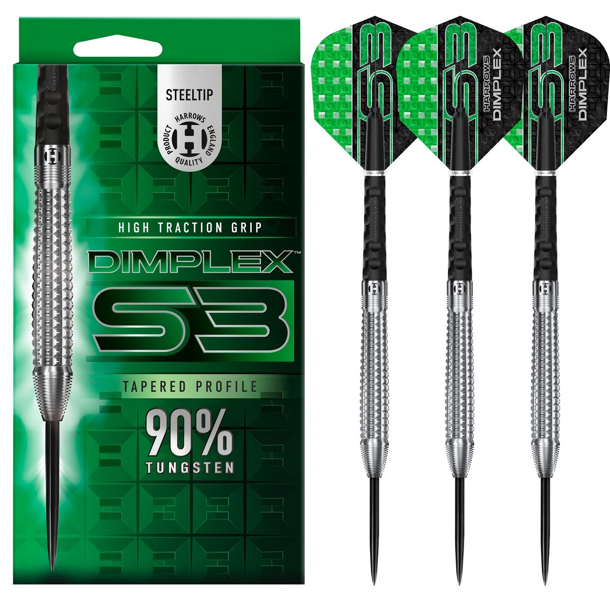 Šipky Harrows-STEELTIP DIMPLEX TAPERED 90% 22 gram