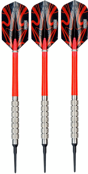 Šipky Powerdart  TUNGSTEN 80% DRAGON RED 16 gr. - sleva 20%