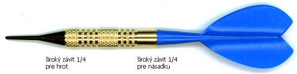 ŠIPKA 1/4 - 1/4 KRÁTKÁ MODRÁ 