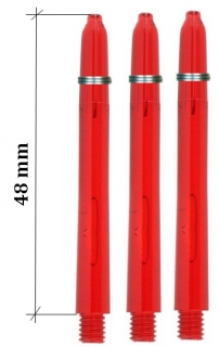 GLOW - POWERDART - MEDIUM - Červené 48 mm