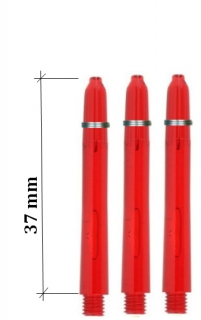 GLOW - POWERDART - SHORT - červené 37 mm