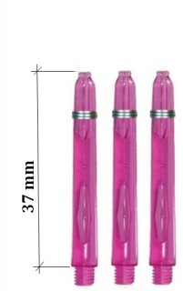GLOW - POWERDART - SHORT - purpurové 37 mm