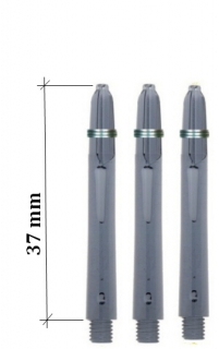 GLOW - POWERDART - SHORT - šedé 37 mm