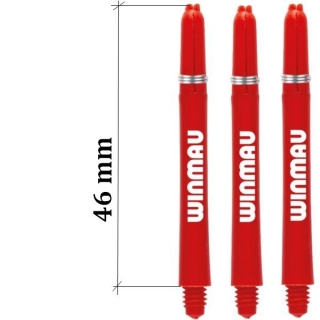 Násadky na šipky Winmau Nylon dlouhé červené 46 mm