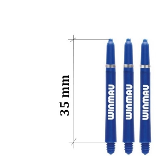 Násadky na šipky Winmau Nylon krátké modré 35 mm