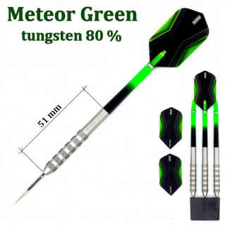 Šipky STEEL Powerdart  METEOR GREEN 23 gram