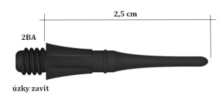 HROTY QUATRO 50 ks - ČERNÉ 2,5 cm