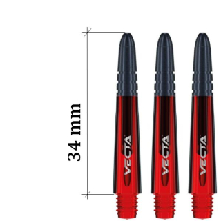 7025-103 Násadky na šipky Winmau Vecta červené 34 mm